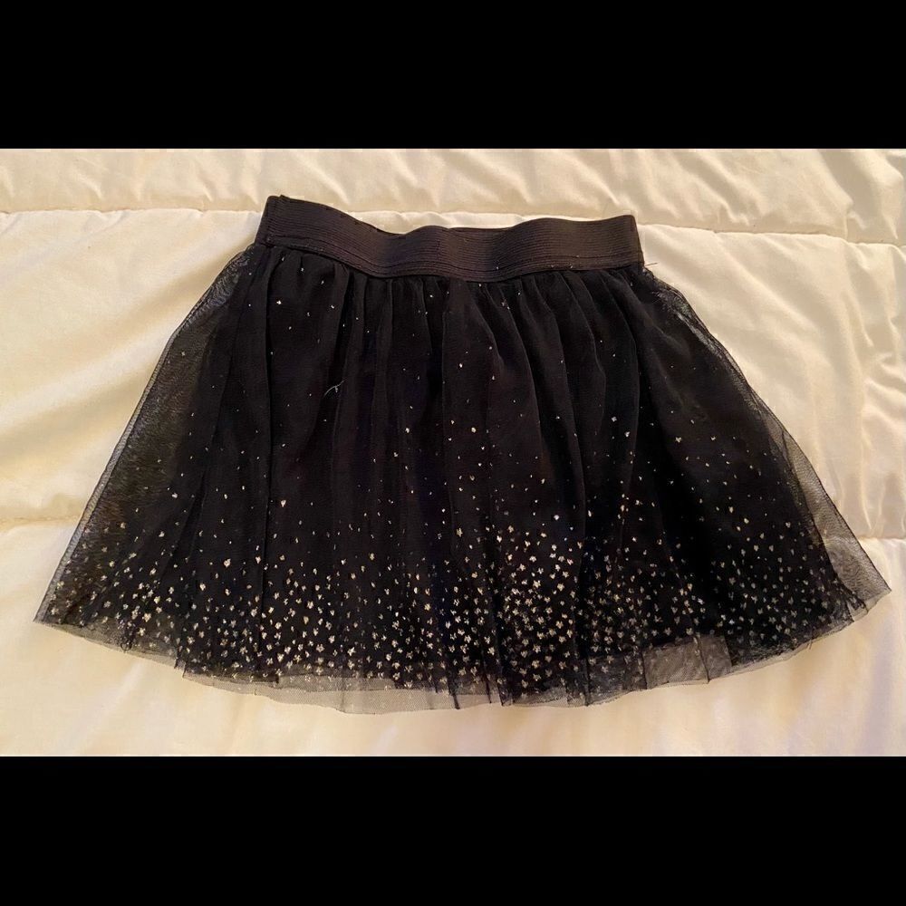 Epic Threads Girls Black Glitter Skirt Size 6X.